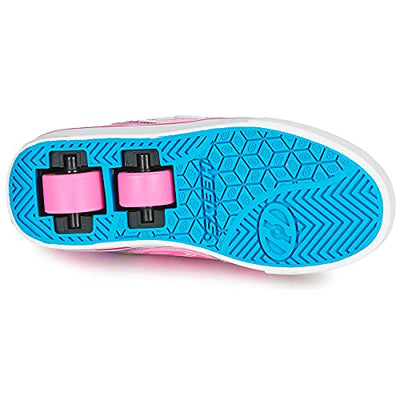 HEELYS Girl's Rocket x2 (Little Kid/Big Kid/Adult) Neon Pink/Glitter/Multi 1 Little Kid M