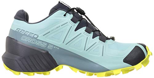 Salomon Women's Speedcross 5 GTX Trail Running Shoe (Pastel Turquoise/Ebony/Evening Primrose, Numeric_7_Point_5)