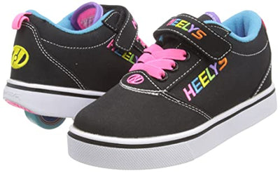 HEELYS Girl's Pro 20 X2 (Little Kid/Big Kid) Black/Rainbow Multi 12 Little Kid M