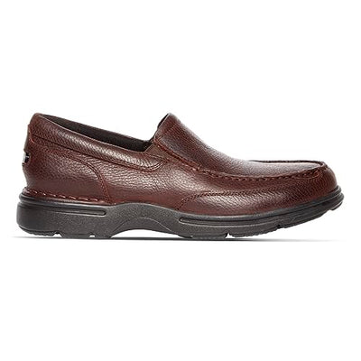 Rockport Men's Eureka Plus Slip On Oxford, dark brown, 10.5 M US