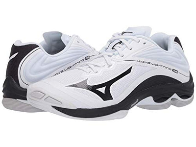 Mizuno womens Wave Lightning Z6 Volleyball Shoe, White/Black, 8.5 US