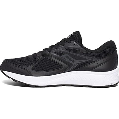 Saucony Men's Cohesion 13 Walking Shoe, Black | White, 7.5 M US