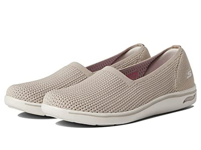 Skechers Arch Fit Uplift Knit Skimmer Taupe 10 M