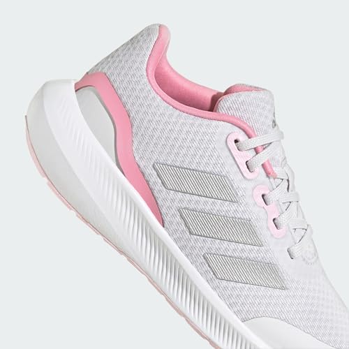 adidas Girl's RunFalcon 3.0 (Little Kid/Big Kid) Dash Grey/Silver Metallic/Bliss Pink 6.5 Big Kid M