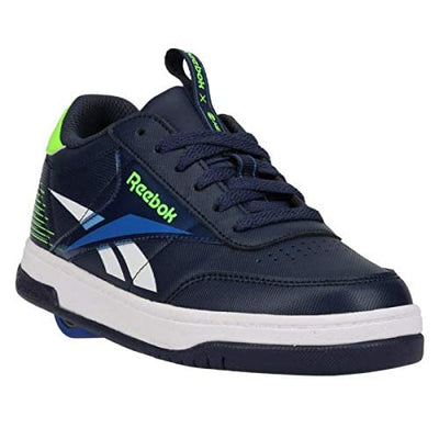 HEELYS Youth Kids Court Low Wheels Skate Sneaker Shoes (Navy/Blue/Green/White, 5 Big Kid, Numeric_5)