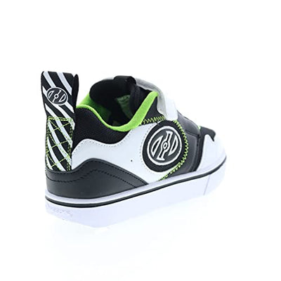 HEELYS Boy's Rocket x2 (Little Kid/Big Kid/Adult) Black/White/Charcoal/Neon Green 4 Big Kid (Men's 4) M