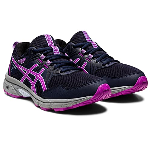 ASICS Kid's Gel-Venture 8 Grade School Running Shoes, 4.5, Midnight/Orchid