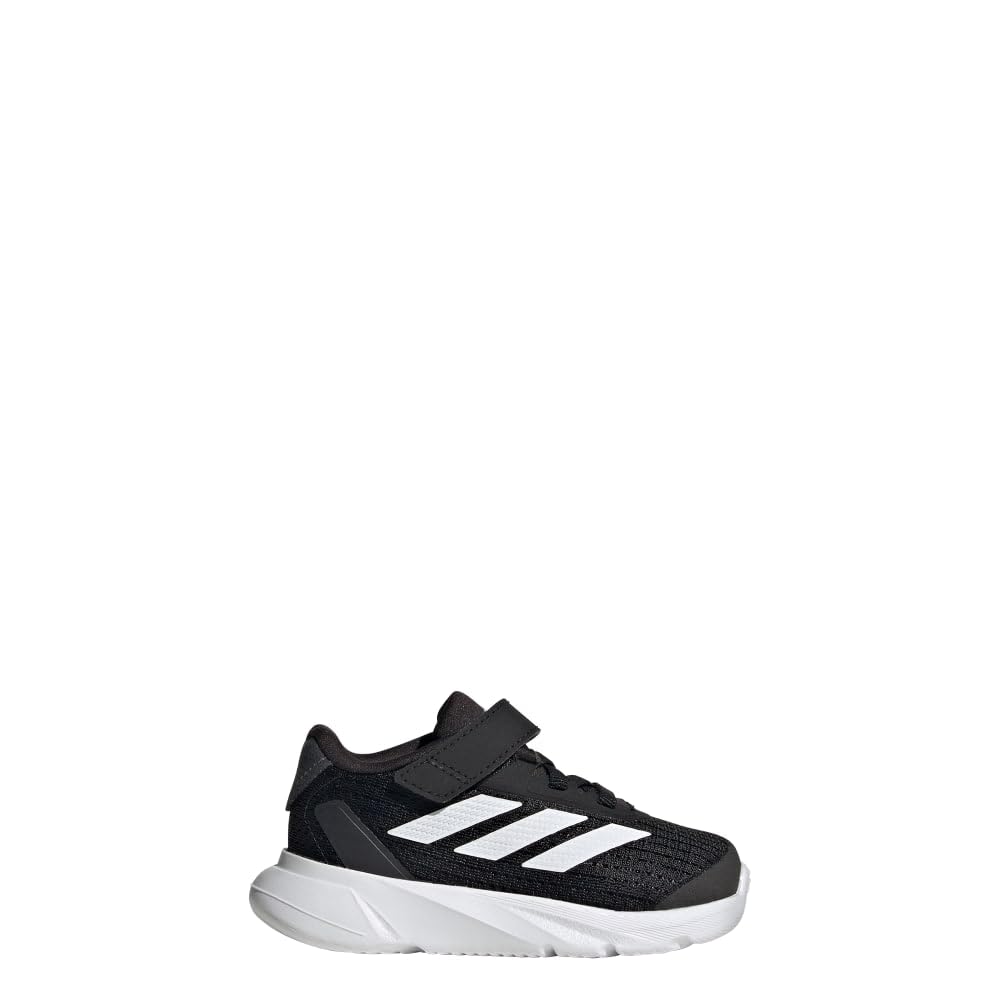 adidas Duramo SL Elastic Lace Sneaker, Core Black/White/Carbon, 2 US Unisex Little Kid