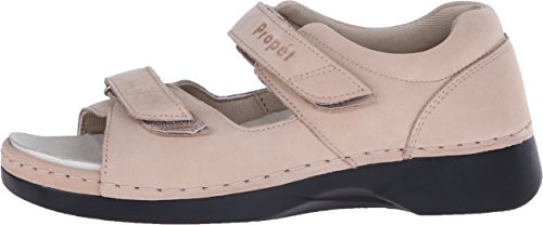 Propét womens W0089 Pedic Walker flats sandals, Dusty Taupe Nubuck, 10 XX-Wide US