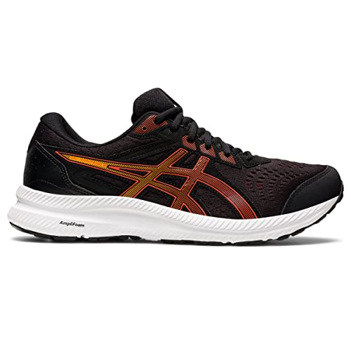 ASICS Men's Gel-Contend 8 Running Shoes, 10.5, Black/Cherry Tomato