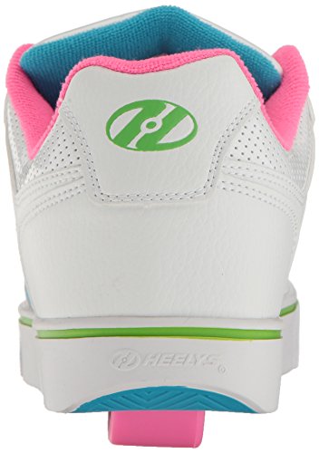 Heelys Unisex-Child Motion Plus Sneaker, White/Rainbow, 7 M US Big Kid