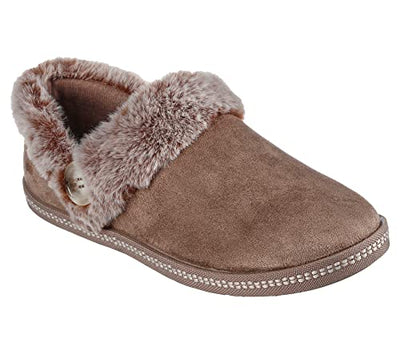 Skechers Women's Cozy Campfire-Fresh Toast Slipper, Dark Taupe, 8.5