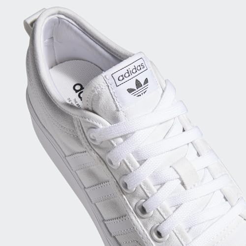 adidas Originals Women's Nizza Platform, White/White/White, 9