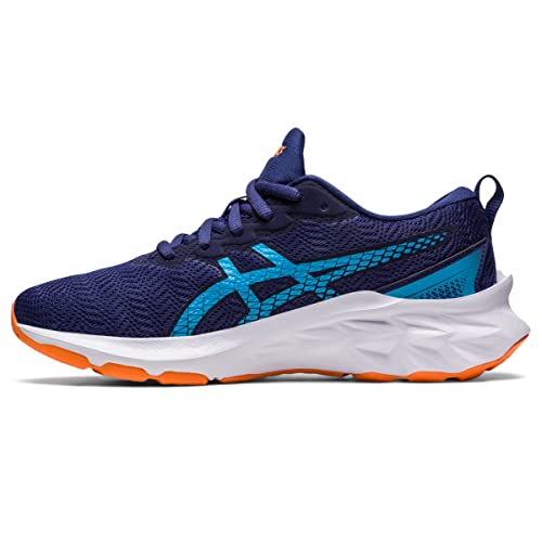 ASICS Kid's NOVABLAST 2 Grade School Running Shoes, 3, Indigo Blue/Sun Peach