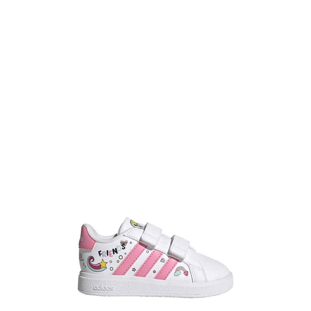 adidas Minnie Mouse Grand Court Shoes Kids' 7 Toddler Cloud White/Bliss Pink/Grey Two