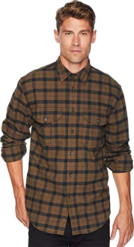 Filson Mens Alaskan Guide Shirt Otter Green/Black XS One Size