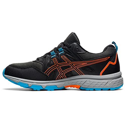 ASICS Men's Gel-Venture 8 Running Shoes, 9.5, Black/Marigold Orange