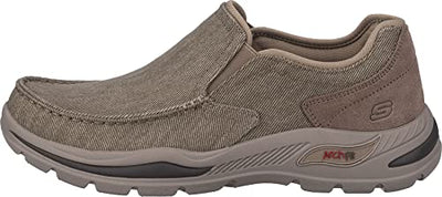 Skechers Men's Moccasin Sneaker, Tan Canvas, 9