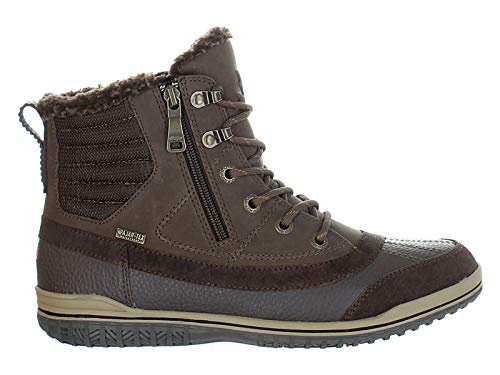 PAJAR Men's Winter Casual Leather Pummel Boot Shoes, Dark Brown, 12-12.5