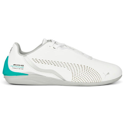 PUMA Mens Mercedes AMG Petronas Drift Cat Decima Sneaker, PUMA Mens White-Spectra Green-Mercedes Team Silver, 9.5