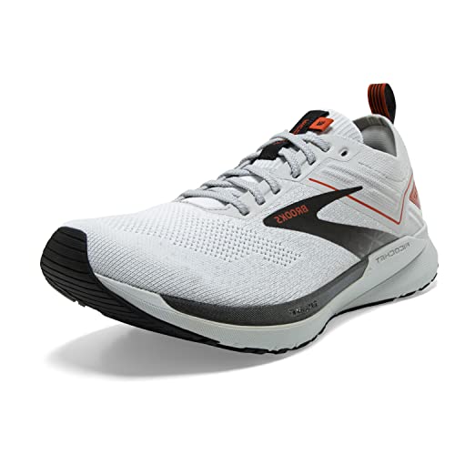 Brooks Ricochet 3 Men's Neutral Running Shoe - White/Grey/Cinnabar - 12.5