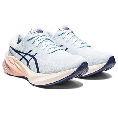 ASICS Women's NOVABLAST 3 Running Shoes, 8, Sky/Cream