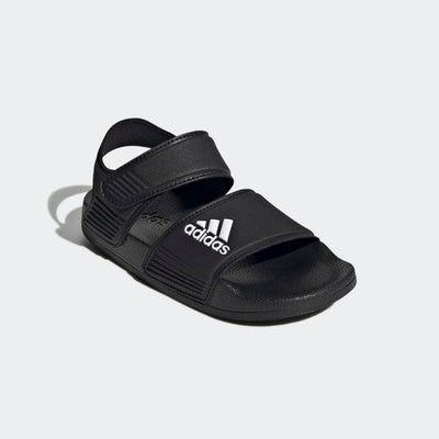 adidas unisex child Adilette Sandal, Core Black/White/Core Black, 5 Big Kid US