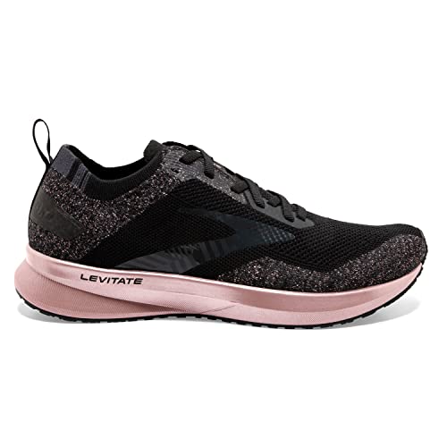 Brooks Women's Levitate 4 Running Shoe - Black/Ebony/Rose Gold - 7.5