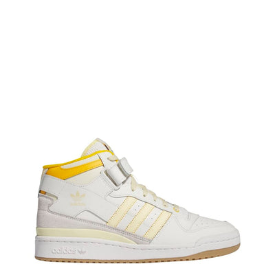 adidas Men's Forum Mid Sneaker 4 Cloud White/Crew Yellow/Gum