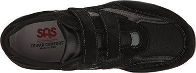 SAS JV Mesh - Shoes for Men - Durable Suede - Cushioned Tongue - Breathable Textile Linings - Lightweight Black 12 N - Narrow (C)