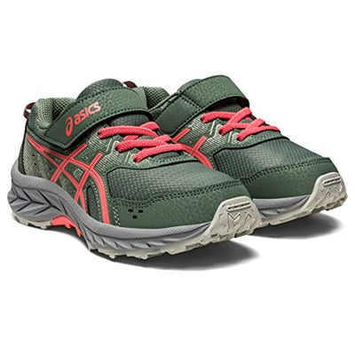 ASICS Kid's PRE Venture 9 Pre-School Running Shoes, K10, Ivy/Papaya