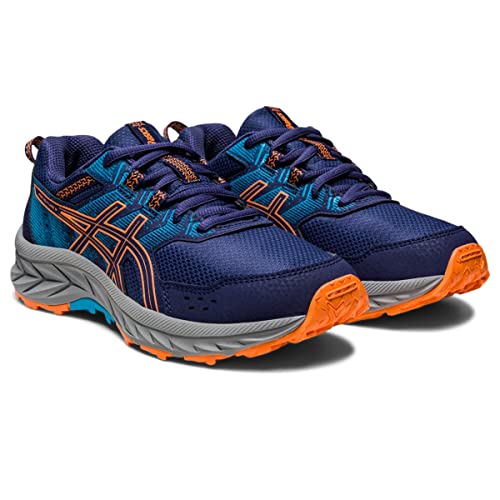 ASICS Kid's PRE Venture 9 Grade School Running Shoes, 3, Indigo Blue/Sun Peach