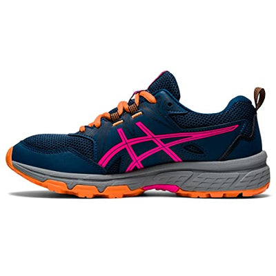 ASICS Kid's Gel-Venture 8 Grade School Running Shoes, 5.5, MAKO Blue/Pink GLO