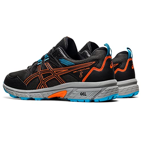 ASICS Men's Gel-Venture 8 Running Shoes, 9.5, Black/Marigold Orange