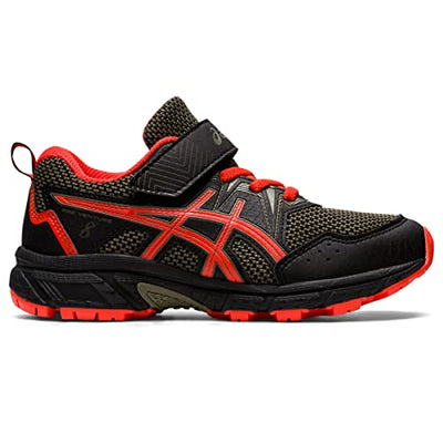 ASICS Kid's PRE Venture 8 Pre-School Running Shoes, K13, Black/Cherry Tomato