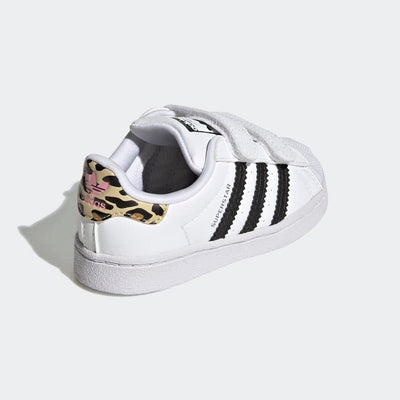 adidas Superstar Shoes Kids' 7 Toddler Cloud White/Core Black/Blue