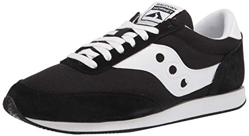 Saucony Men's Hornet Sneaker, Black/White, 9 Medium