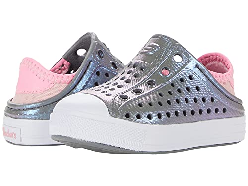 Skechers Baby Girl's Foamies - Guzman Steps Shimmer Sweet 86958N (Toddler) Gray/Pink 10 Toddler M