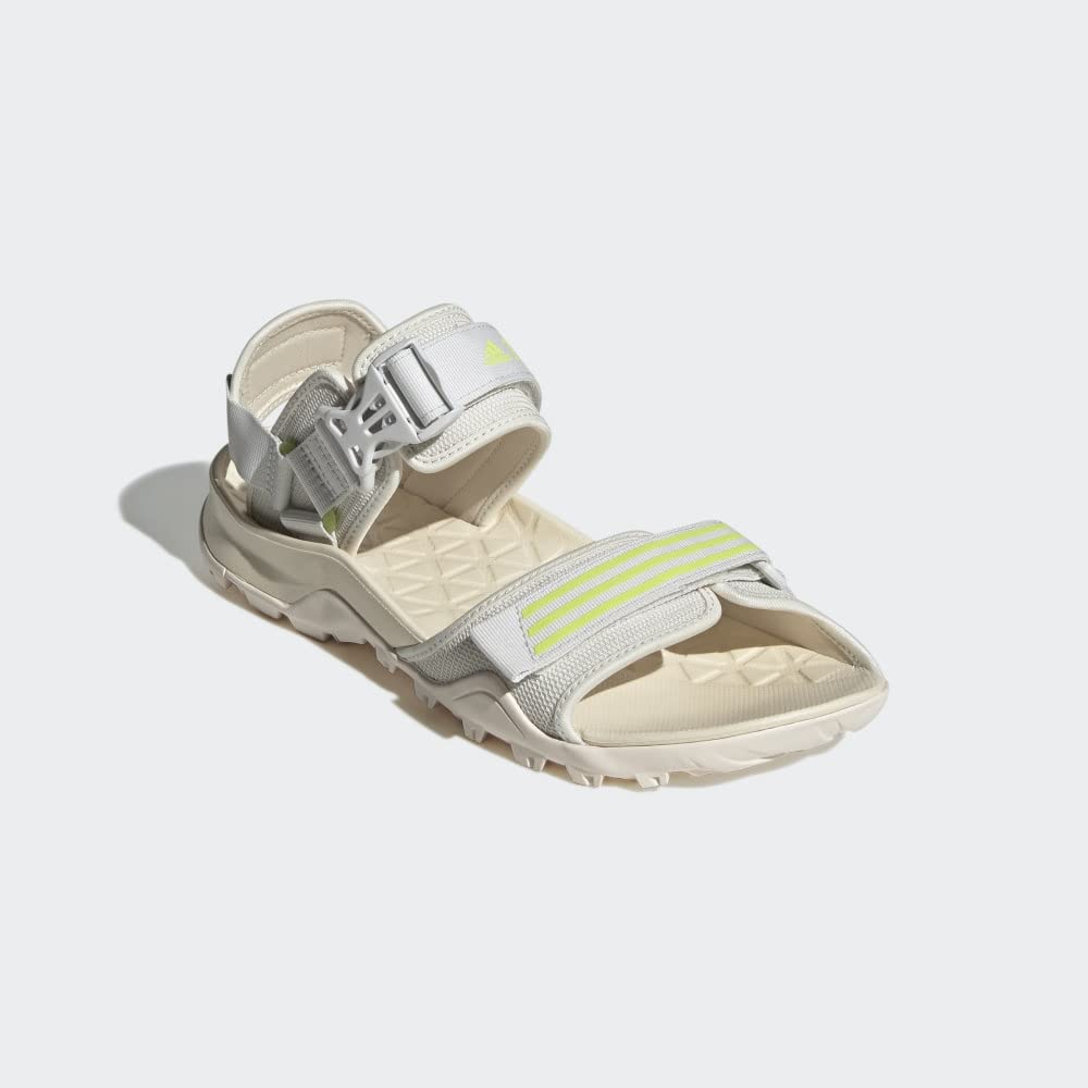 adidas Unisex Terrex Cyprex Ultra DLX Sandals, Wonder White/Pulse Lime/Crystal White, 12 US Men