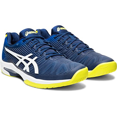 ASICS Men's Solution Speed FlyteFoam Tennis Shoes, 8, Blue Expanse/White