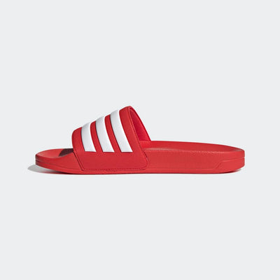 adidas Unisex Adilette Shower Slides Sandal, Vivid Red/White/Vivid Red, 7 US Women