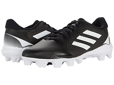 adidas Women's Purehustle 2 MD Baseball Shoe, Black/White/White, 7.5