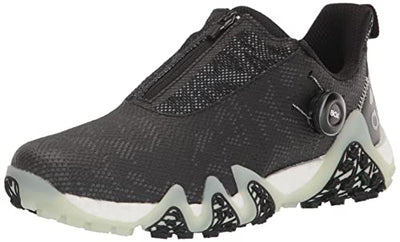 adidas Women's CodeChaos 22 BOA Spikeless Shoes, Core Black/Linen Green/Dark Silver Metallic, 9