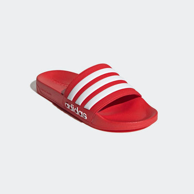 adidas Unisex Adilette Shower Slides Sandal, Vivid Red/White/Vivid Red, 7 US Women