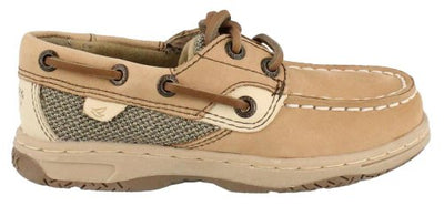 Sperry Bluefish Boat Shoe (Toddler/Little Kid/Big Kid),Linen/Oat,5.5 W US Big Kid