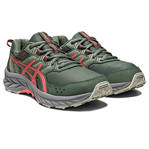 ASICS Kid's PRE Venture 9 Grade School Running Shoes, 1, Ivy/Papaya