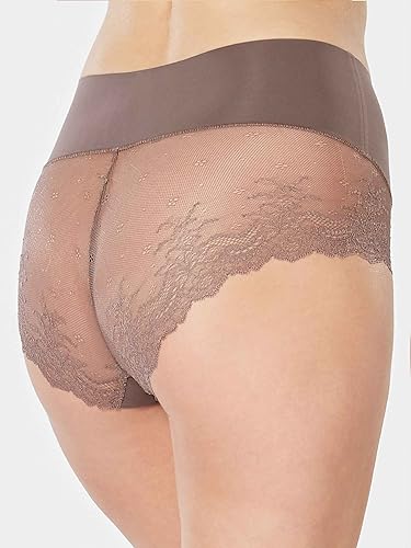 SPANX Shapewear For Women Undie-Tectable Lace Hi-Hipster Panty Umber Ash LG