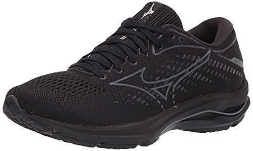 Mizuno Women's Wave Rider 25 | neutral Support Running Shoe |Eco Friendly Materials | Black/Shade | US 7.5