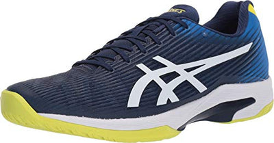 ASICS Men's Solution Speed FlyteFoam Tennis Shoes, 8, Blue Expanse/White