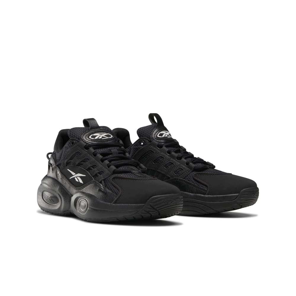 Reebok Unisex-Adult Solution Mid Basketball Shoe 12 Women/10.5 Men Black/Silver Metallic